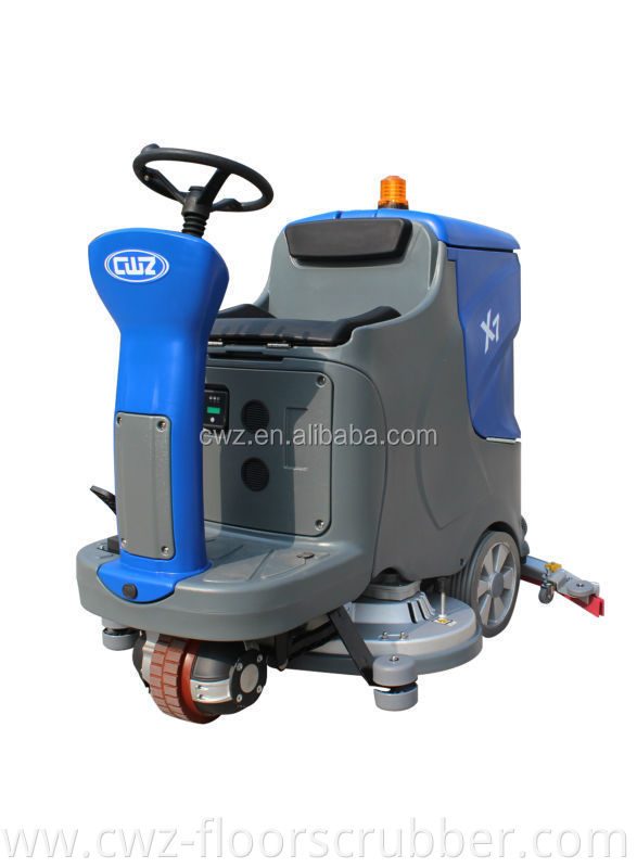 Easy operation ride on electric gym floor cleaning machine